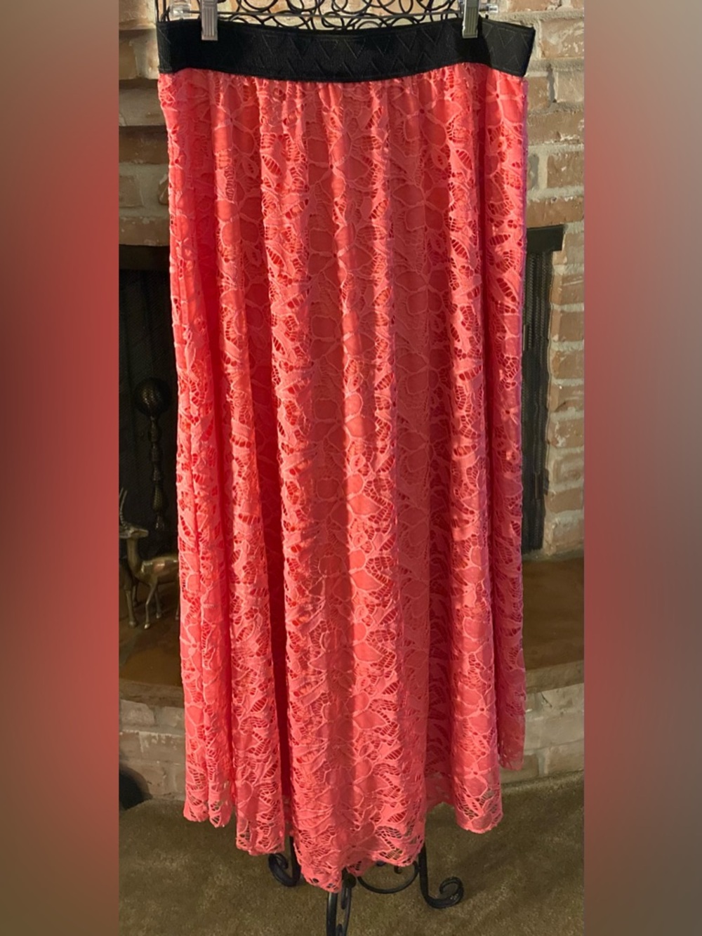 LuLaRoe Coral Lace Maxi Skirt